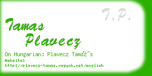 tamas plavecz business card